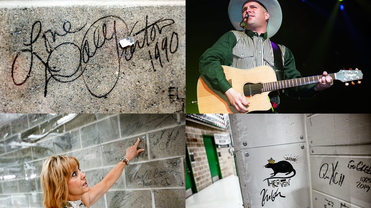 Dozens of celebrity signatures cover Breslin Center walls