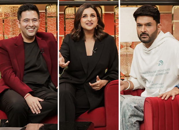The Great Indian Kapil Show: Parineeti Chopra, Raghav Chadha entertain audiences with jokes, joota-churai, and political punchlines : Bollywood News