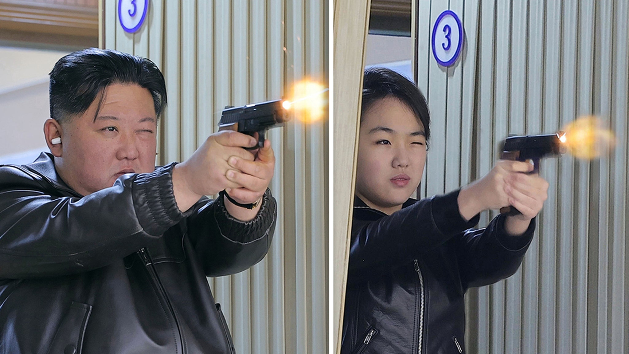 North Korea Supreme Leader Kim Jong Un Fires New Guns With Daughter